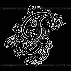 Пейсли Этнический орнамент - изображение векторного клипарта