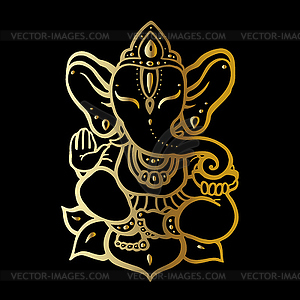 Hindu God Ganesha - vector image