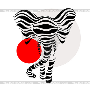 Abstract silhouettes of Elephant - vector clipart