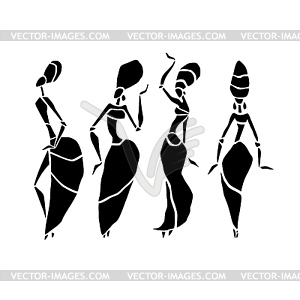 African Beautiful Women - vector clip art