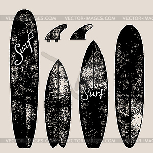 Set of Surf boards - vector image