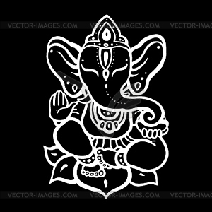 Hindu God Ganesha - vector clip art