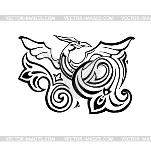 Dragon. Traditional . Ethnic tattoo style - vector image