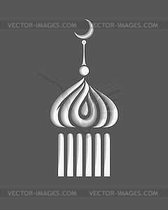 Stylized minaret symbol or icon - vector clip art