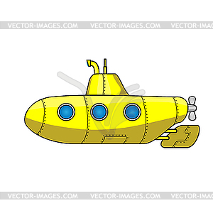 Cartoon submarine - vector image