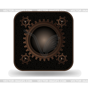 Steampunk style photo icon - vector image