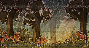 Magic forest - vector clip art