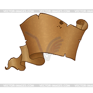 Old rolled parchment - vector image