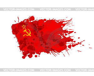 Flag of USSR or Soviet Union made of colorful - vector image