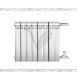 Metal cast radiator for indoor steam heating - vector image