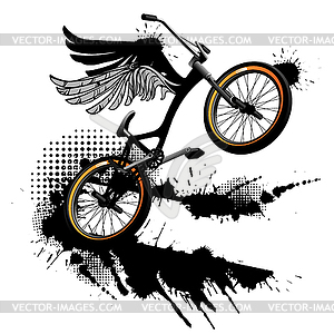 Bmx bicycle grunge background - stock vector clipart