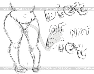 Diet sketch - vector image