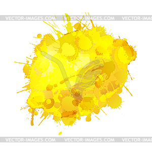 Lemon made of colorful splashes - vector image