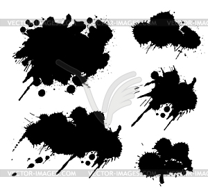 Grunge splatters set - vector clipart