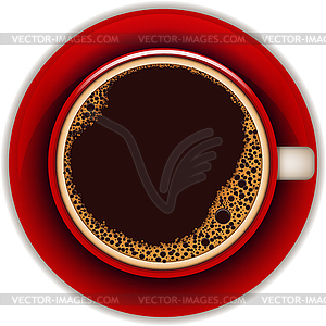 Red cup of coffee - vector image