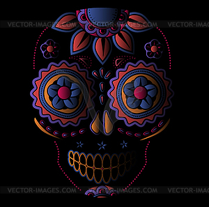 Day of dead sugar skull - vector image