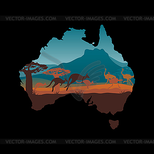 Australia travel design template - vector EPS clipart