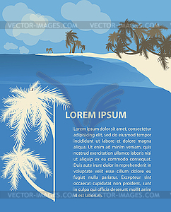 Tropic travel design template - vector clip art