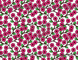 Floral seamless rustic pattern - vector image