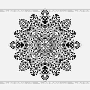 Radial geometric ornament - vector image