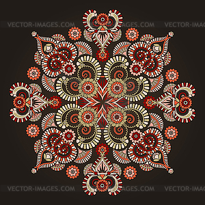 Radial geometric ornament - vector image