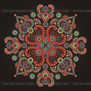 Radial geometric ornament - vector image