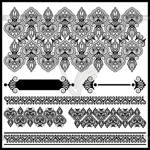 Baroque elements set - vector clipart