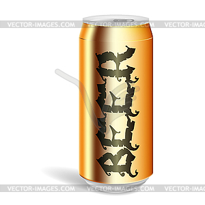 Aluminium beer can - vector image