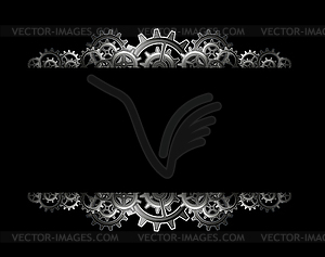 Steampunk gears frame - vector clip art