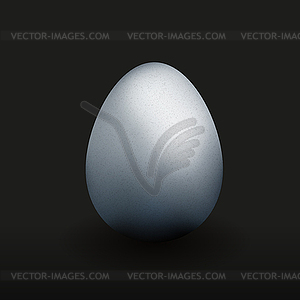 Silver egg - vector image