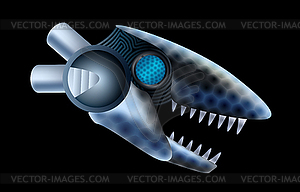 Rat robot head - vector clipart