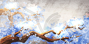 Magic tree branch - vector image