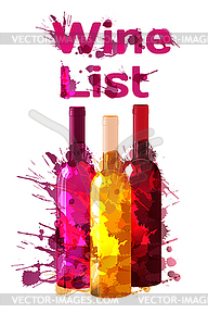 Grunge wine list template - vector clip art