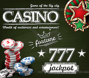 Casino poster background - vector clip art