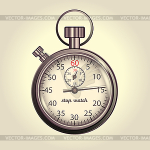 Classic retro stopwatch - vector clipart