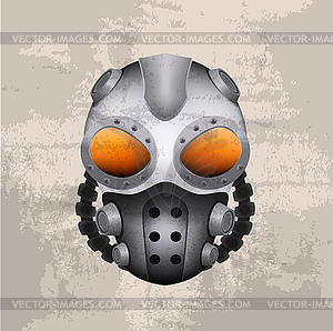 Steampunk gas mask - vector image