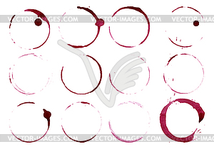 Grunge glass or cup stains - vector image