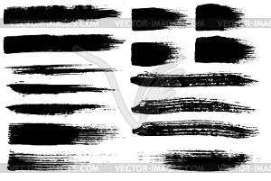 Brush strokes set - vector EPS clipart