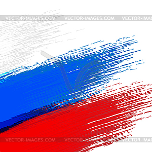 Grunge background in colors of Russian flag - vector image