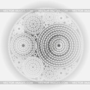 Блестящие шестерни абстрактный стимпанк орнамент - изображение в векторе