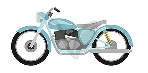 Flat style retro motorcycle - vector image