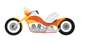 Flat style custom motorcycle - vector clipart