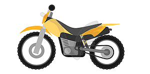 Flat style enduro motorcycle - vector image