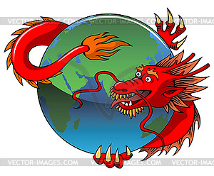 Dragon world - royalty-free vector image