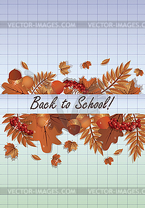 Back to School card, vector illustration - royalty-free vector clipart