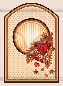 Autumn vintage background, vector illustration - vector image
