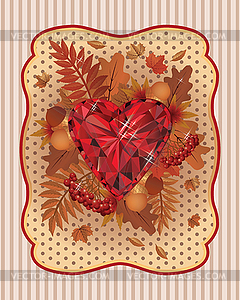 Autumn scrapping paper in vintage style, vector  - vector clipart