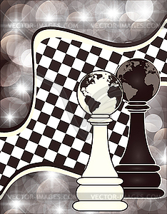 Chess abstract background, vector illustration - vector image