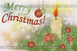 Merry Christmas happy background, vector illustration - vector image