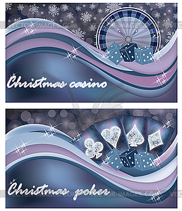 Christmas casino banners, vector - vector clipart